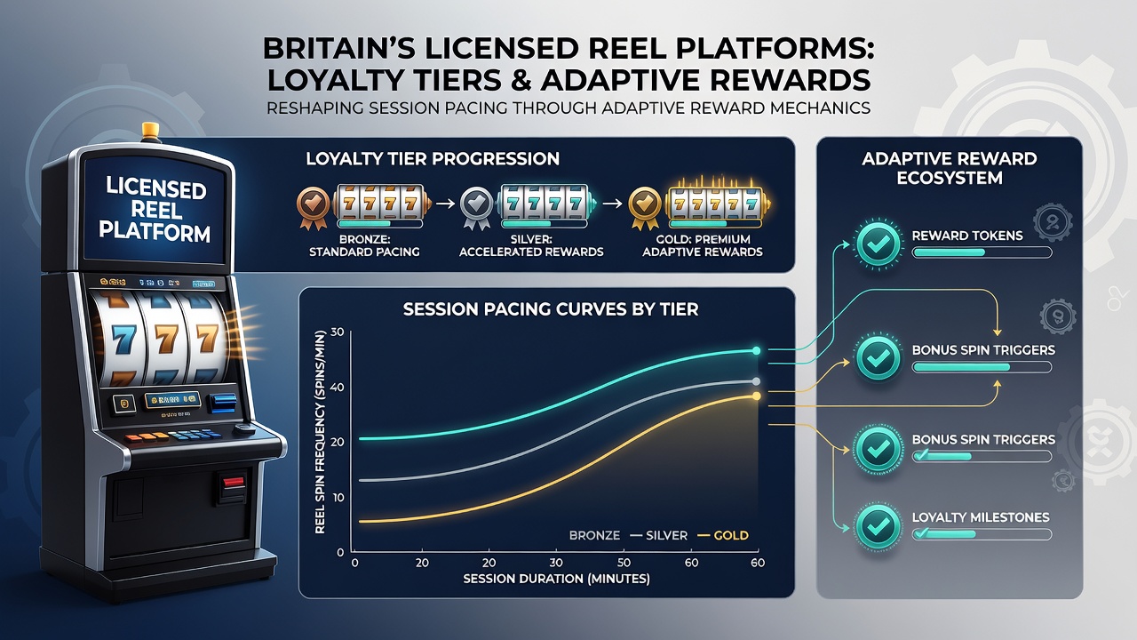Session pacing graphs from British reel platforms illustrating loyalty tier impacts on reward frequency and duration