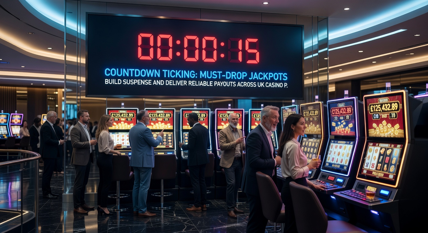 Player celebrating a must-drop jackpot win on a UK casino app, with confetti effects and prize amount highlighted