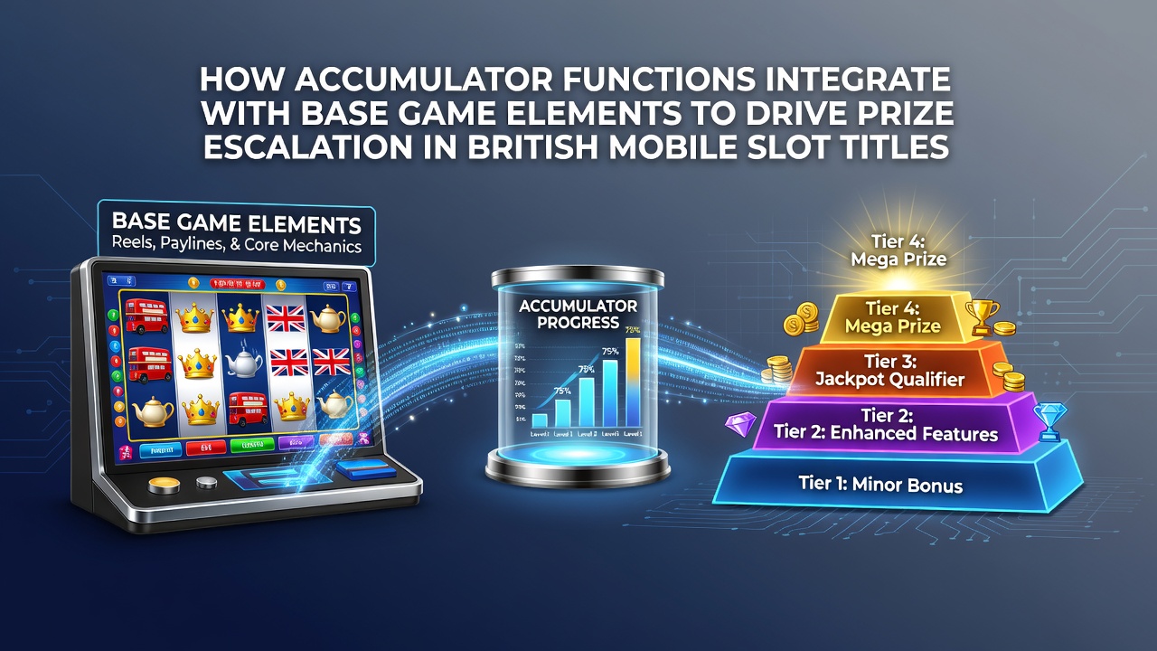 Mobile slot interface showing accumulator meter building alongside base reel spins