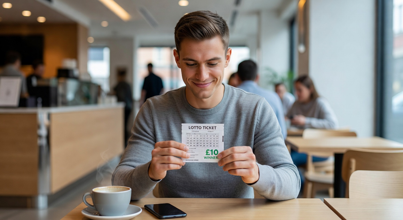 Golden EuroMillions trophy overflowing with pound notes, representing the historic £181 million UK jackpot win in 2026