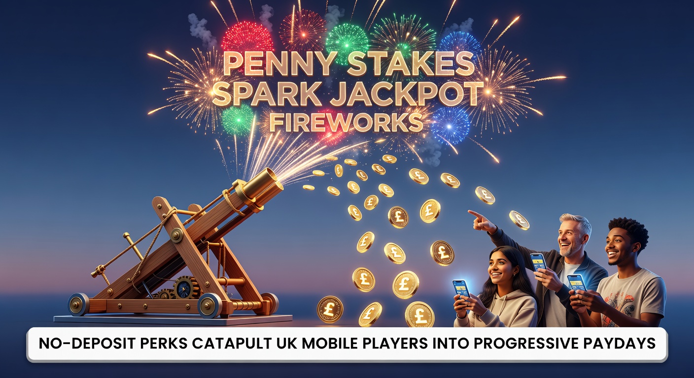 A vibrant slot machine screen exploding with jackpot fireworks, highlighting penny stake wins on a mobile device