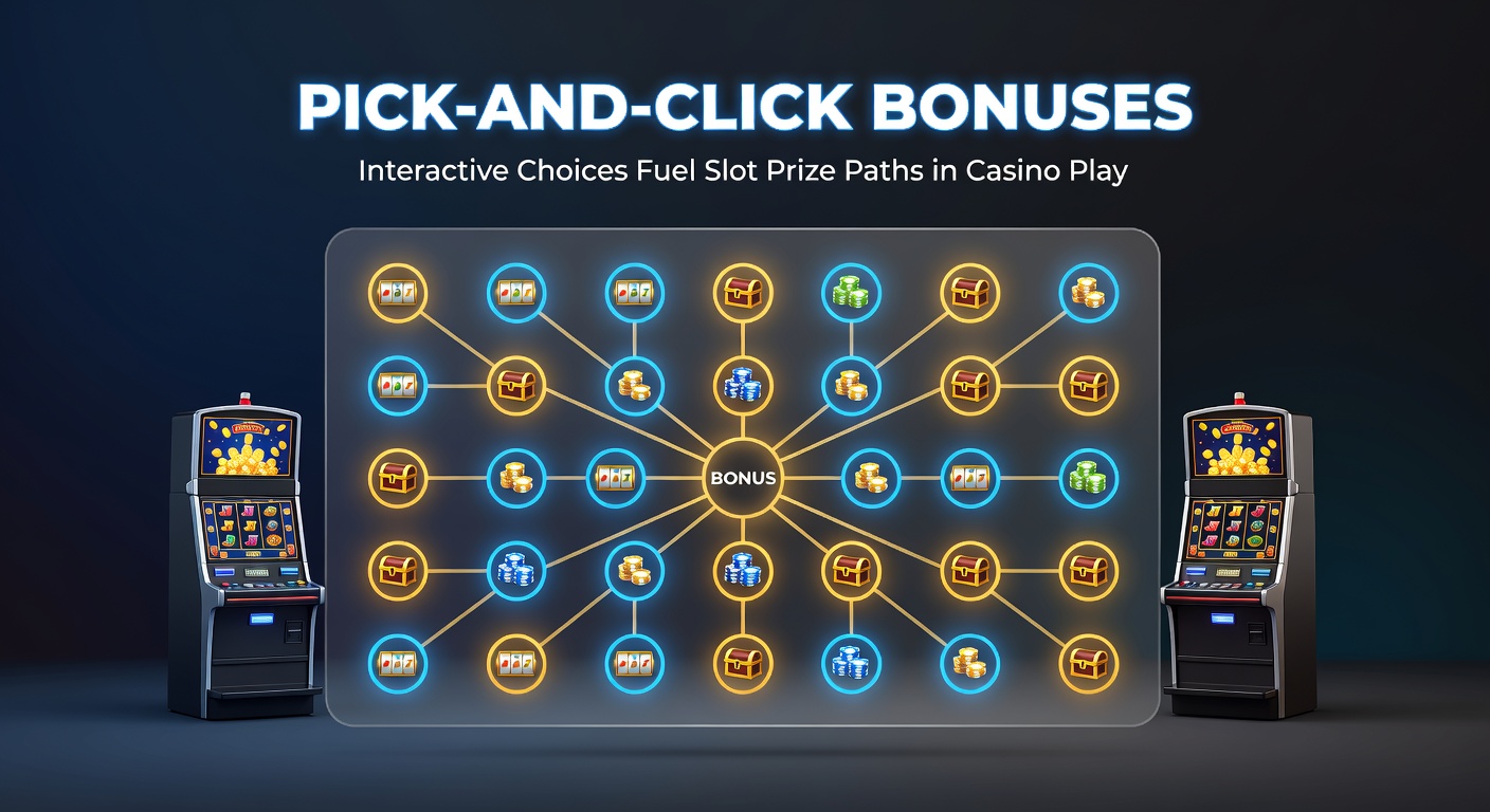 Close-up of slot bonus round with player cursor hovering over clickable prize icons