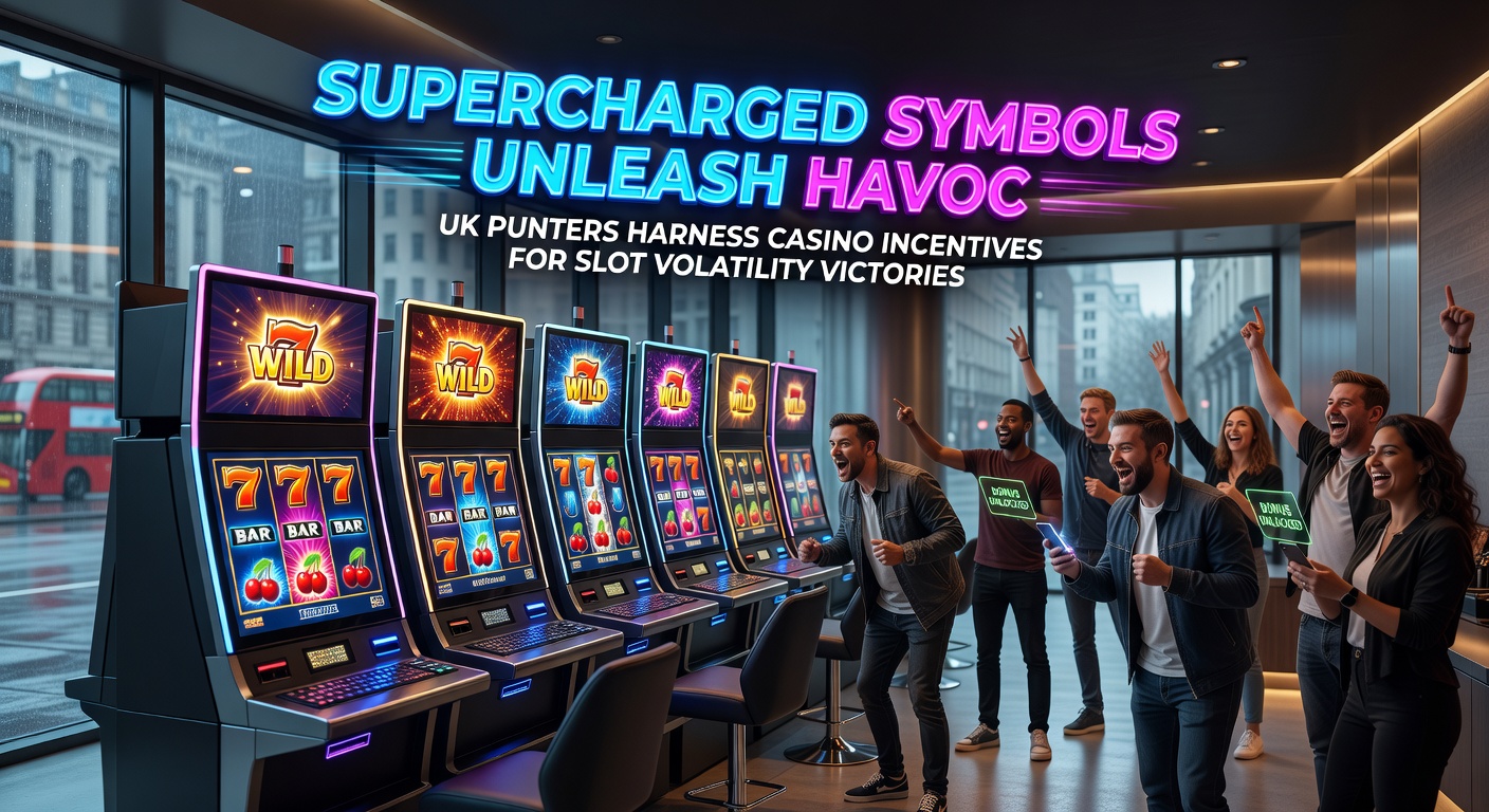 Vibrant slot reels exploding with supercharged symbols adn cascading multipliers in a high-volatility casino game, capturing the thrill of big UK wins
