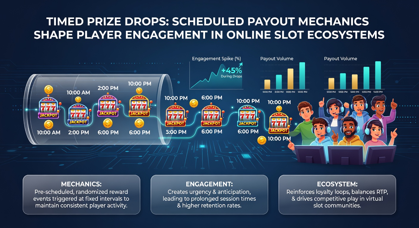 Close-up of a mobile slot app showing a prize drop leaderboard with recent winners listed alongside a pulsing timer and stacked cash prizes