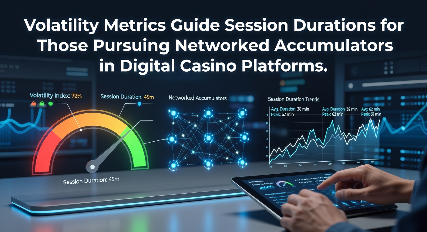 Diagram showing volatility levels and their impact on session length when chasing networked accumulators in online casino games