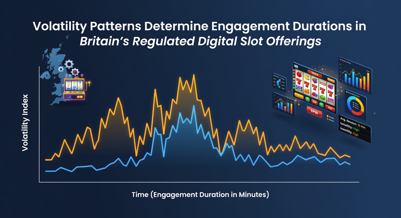 Chart illustrating average engagement times for different volatility levels in regulated UK slot games